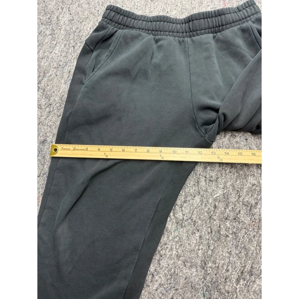Puma Mens Fleece Lined Jogger Sweatpants Black Elastic Waist Size Medium